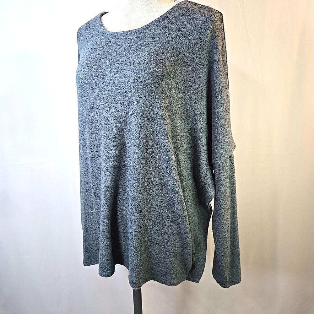 NEW Bobeau Long Sleeve Sweater Women's Size L Heather Blue Super Soft NWT USA